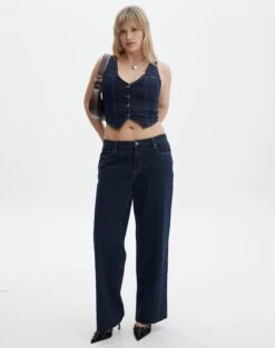 Halter V Neck Top -Everrastyle Shop aimee low rise straight jean last rodeo indigo front jd54235pdnm 4