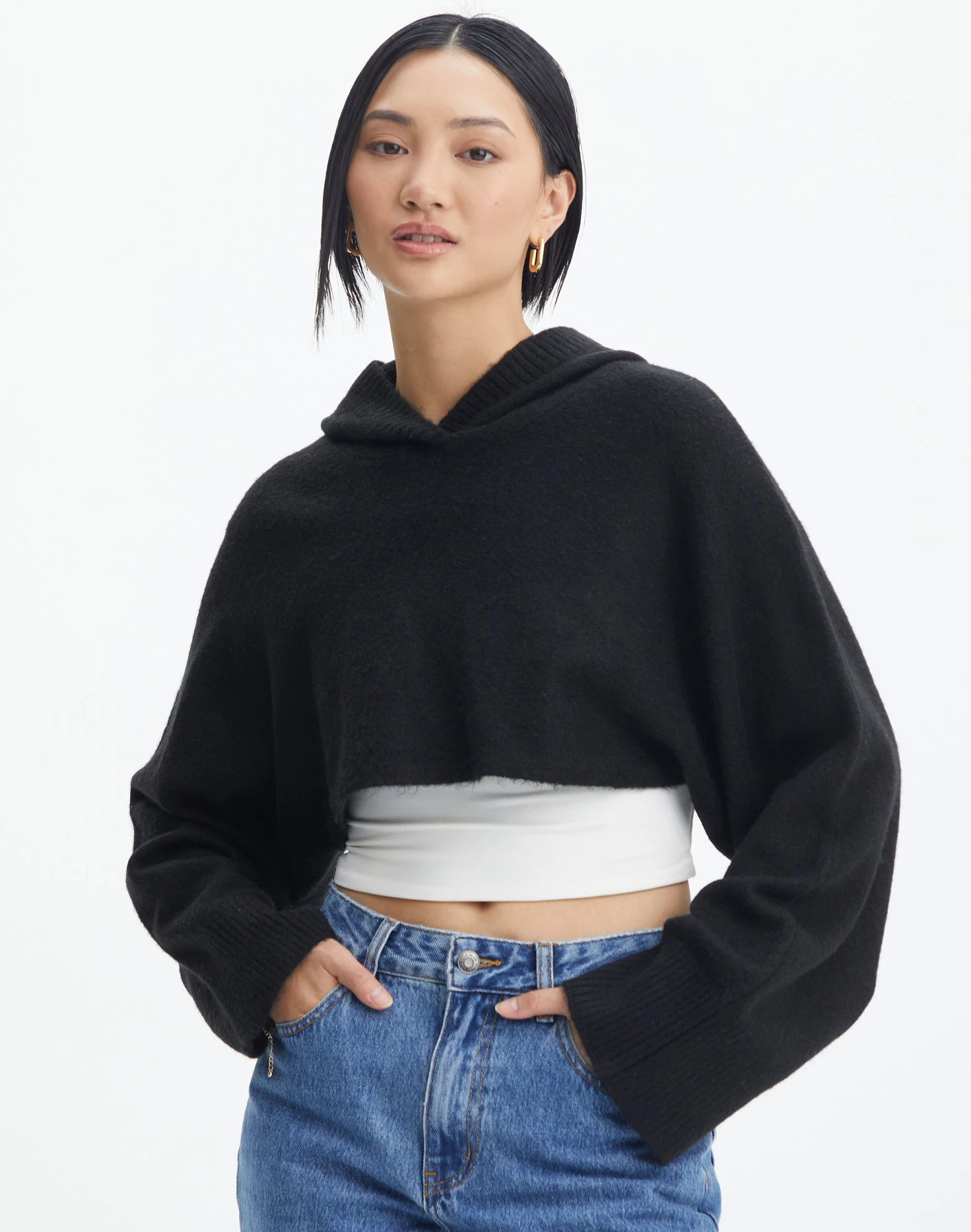 Hooded Cropped Knit 3 Hooded Cropped Knit