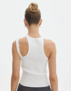 Cut Out Ribbed Tank Top 29 Cut Out Ribbed Tank Top -Everrastyle Shop alutha asym knit top milk back kv143264vn