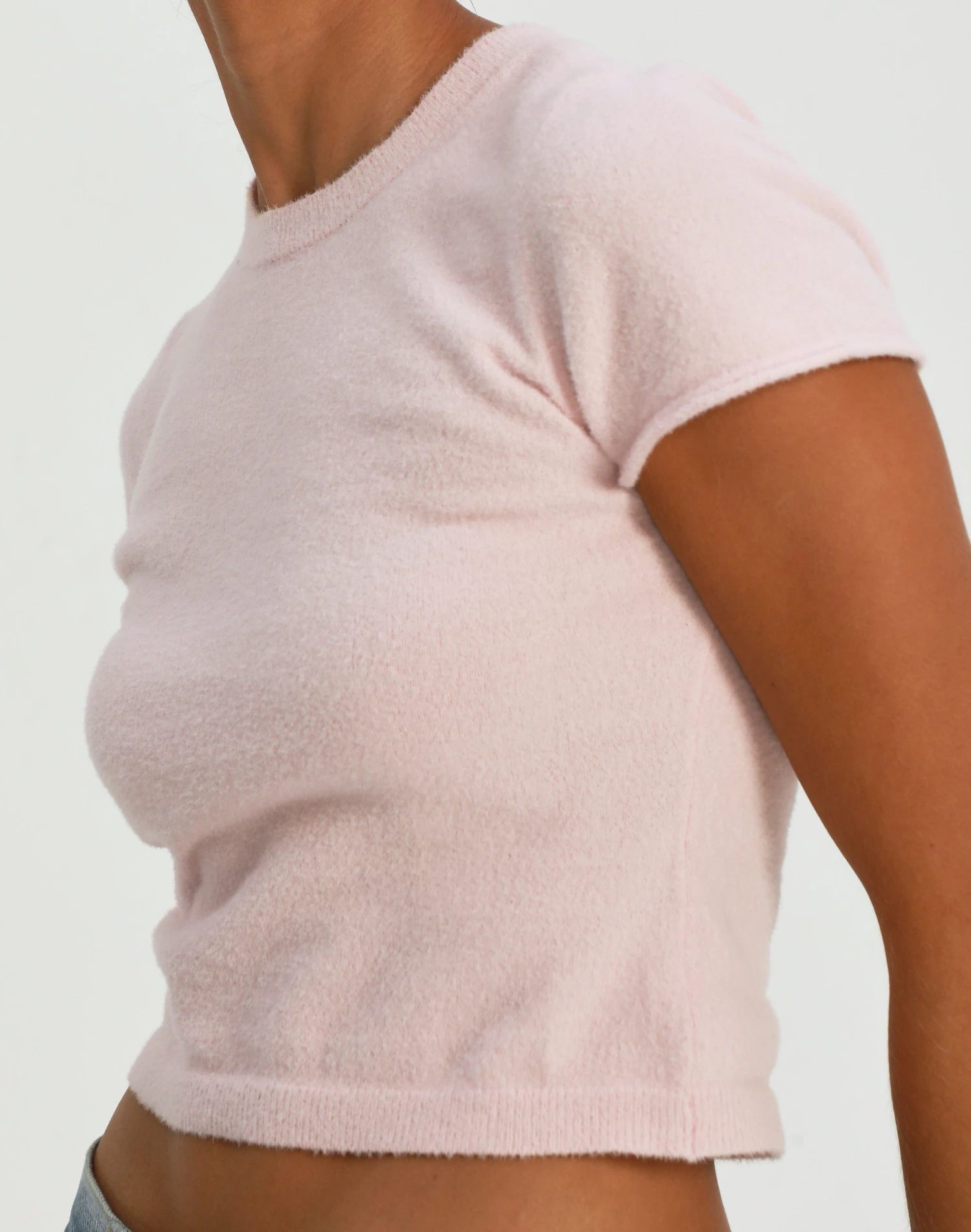 Cropped Cap Sleeve Knit Top 6 Cropped Cap Sleeve Knit Top - Image 4