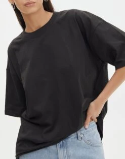 Oversized Baggy Tee -Everrastyle Shop austin oversized tee washed black imageback ts119520cot