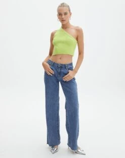 One Shoulder Open Back Strappy Tank -Everrastyle Shop bibby backless knit main squeeze full kv94524knt