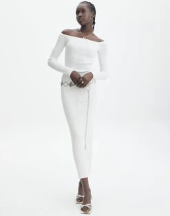 Strapless Pointelle Mini Dress -Everrastyle Shop boston bardot knit dress milk front kd109828rib