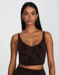 Cut Out Animal Lace Trim Corset 23 Cut Out Animal Lace Trim Corset -Everrastyle Shop brooklyn burnout bralette soy blooms front ut109844sbl 1