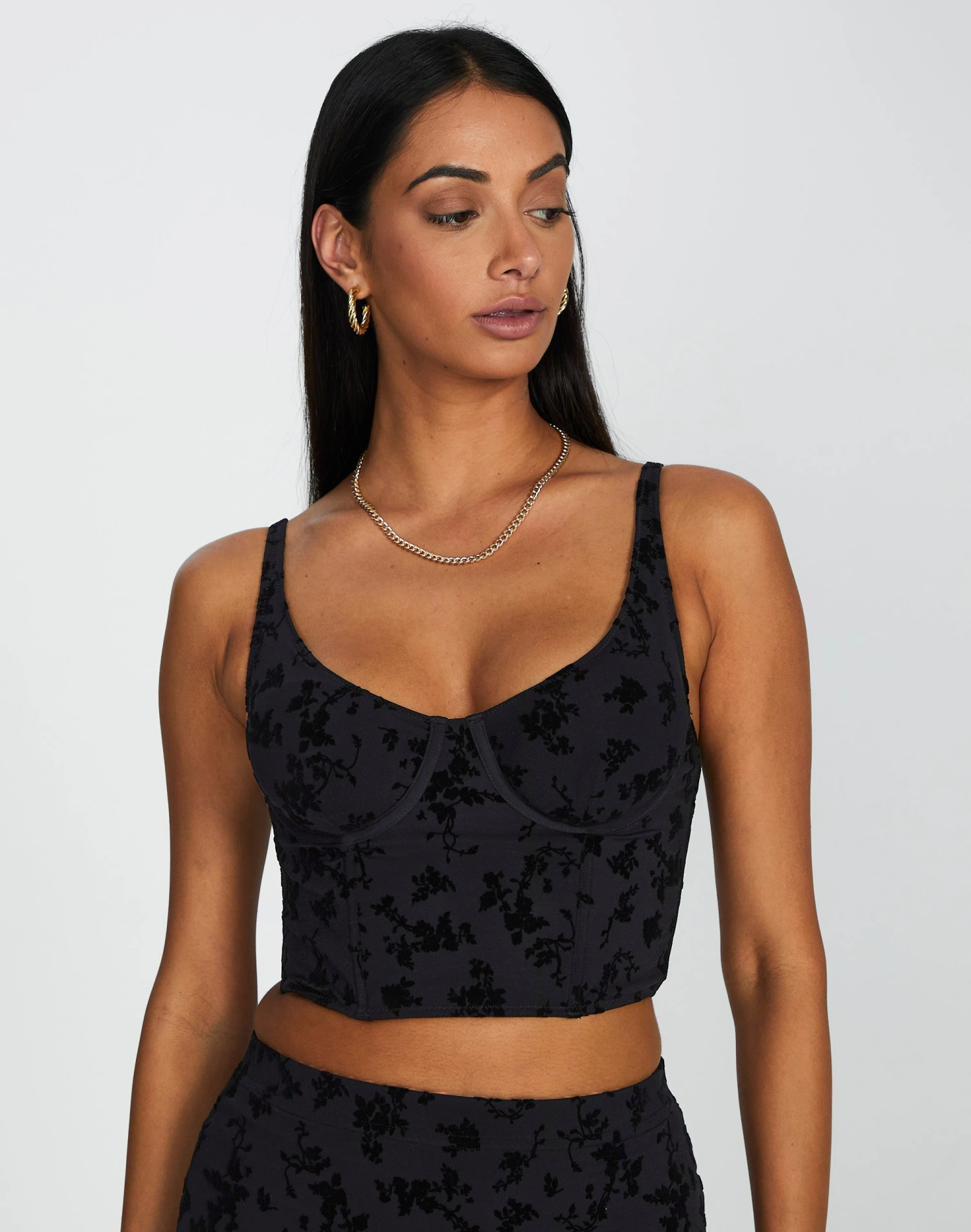 Burnout Hook & Eye Corset Top 3 Burnout Hook & Eye Corset Top