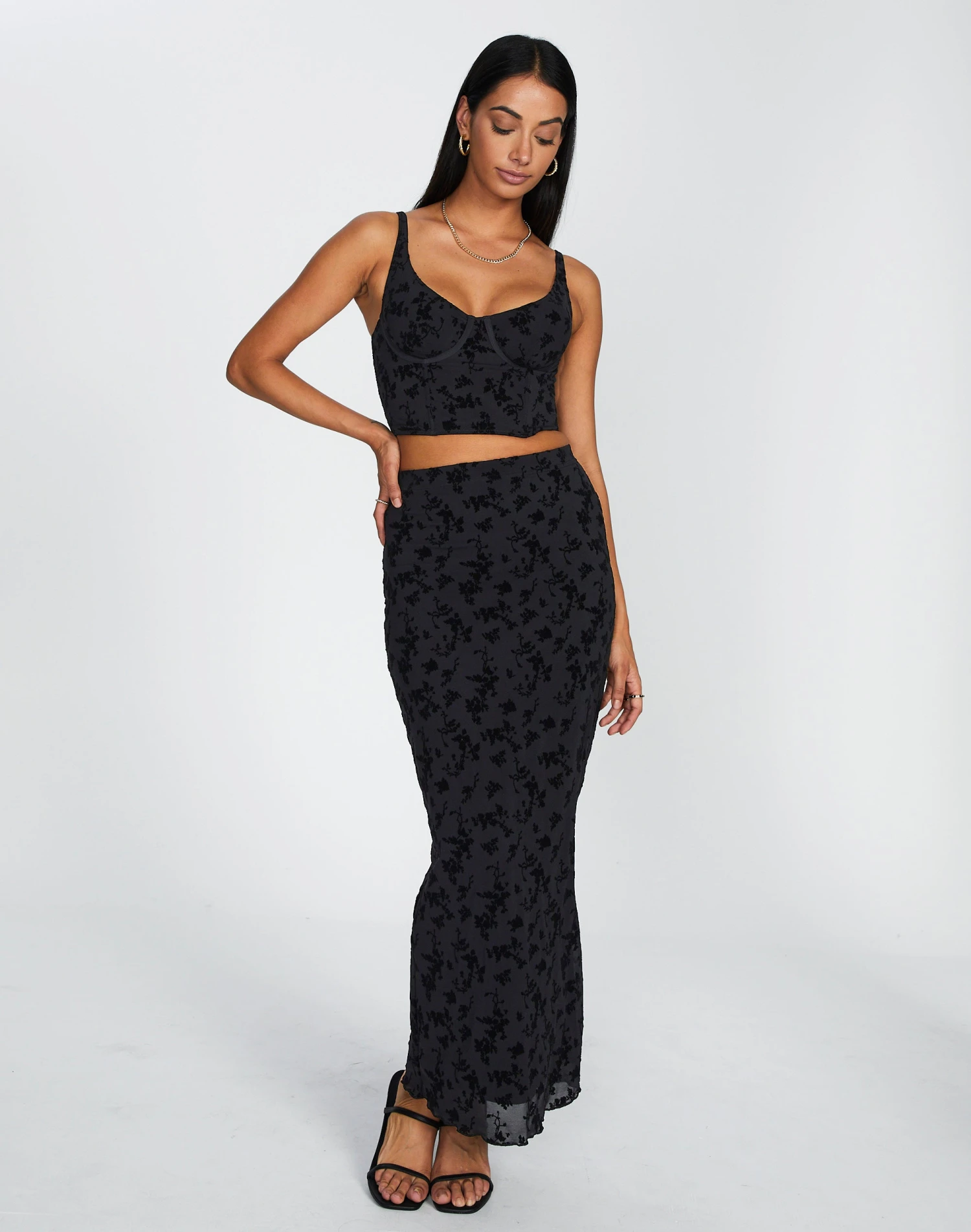 Burnout Hook & Eye Corset Top 4 Burnout Hook & Eye Corset Top - Image 2