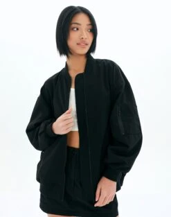 Mesh Cross Back Lettuce Trim Cami -Everrastyle Shop burke bomber jacket blackblack front jw80242pln 1