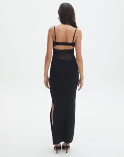 Knit Cut Out Maxi Dress -Everrastyle Shop camilla cut out knit dress black back kd90580knt
