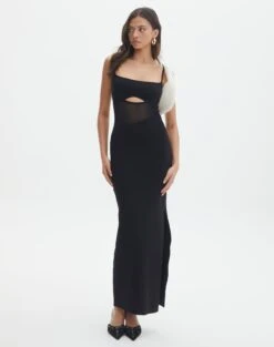Knit Cut Out Maxi Dress