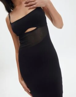 Knit Cut Out Maxi Dress -Everrastyle Shop camilla cut out knit dress black imageback kd90580knt