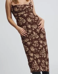 Print Cowl Neck Maxi Dress -Everrastyle Shop camille cowl neck midi dress soy blooms imageback dl77736prt