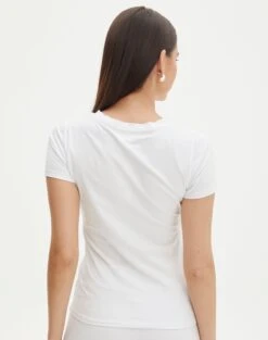 Cotton Fitted Tee -Everrastyle Shop cancun cotton tee white back ts121963cot