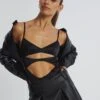 Cut Out Satin Bodysuit
