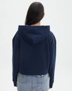 Cropped Zip Through Hoodie -Everrastyle Shop casa cropped zip through hoodie naughtical back tc127015cot