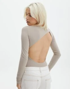Oversized Quarter Zip Sweater -Everrastyle Shop cassidy cut out bodysuit dusty mink front tb118064pch 5