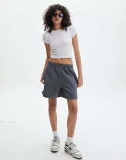 Cotton Longline Sweat Short