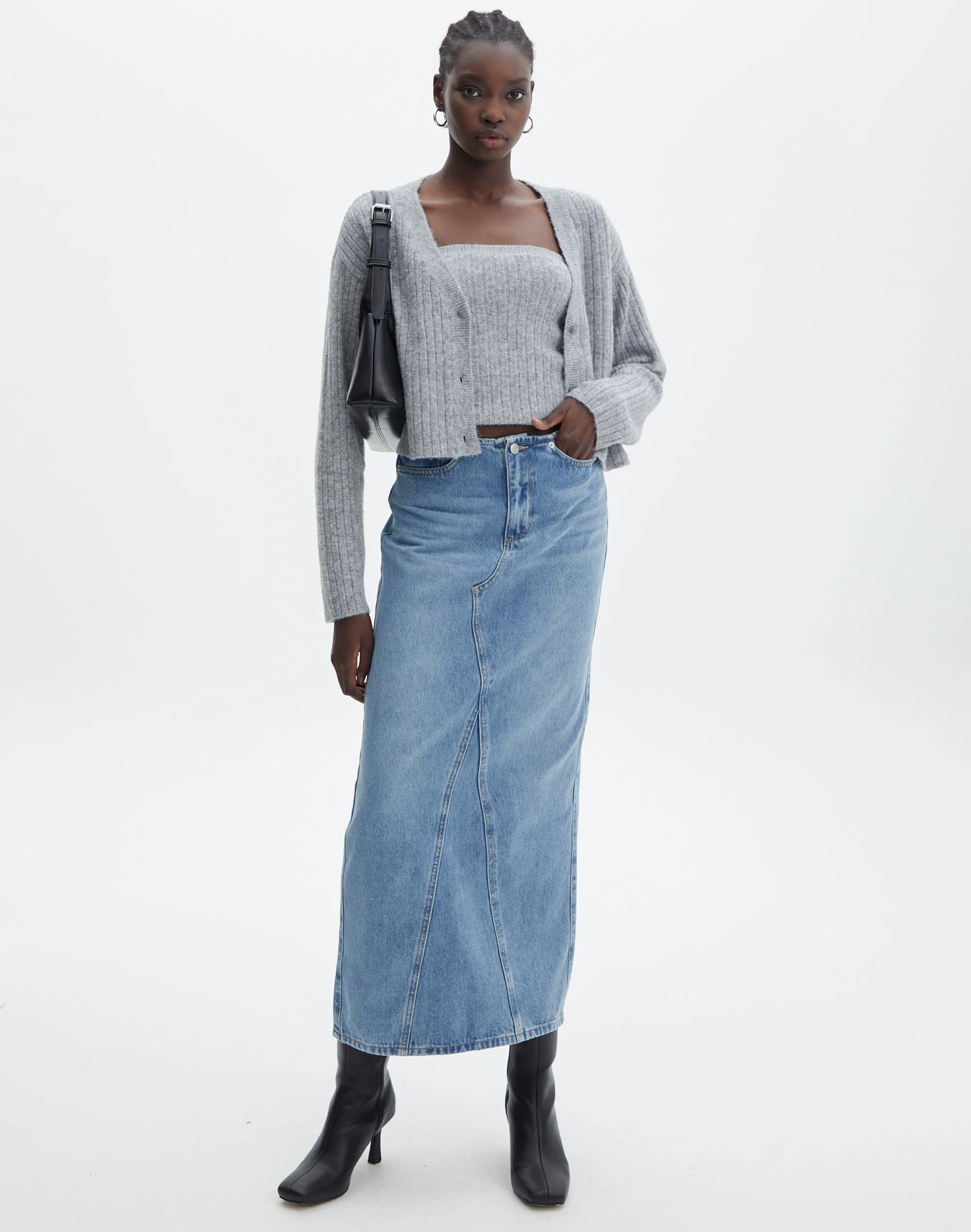 Button Up Crop Cardigan 4 Button Up Crop Cardigan - Image 2