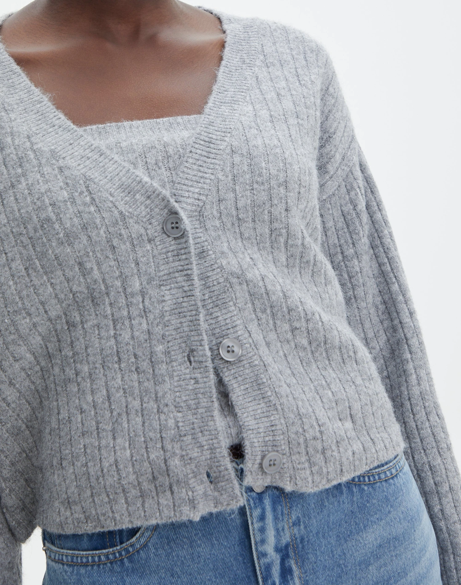 Button Up Crop Cardigan 6 Button Up Crop Cardigan - Image 4