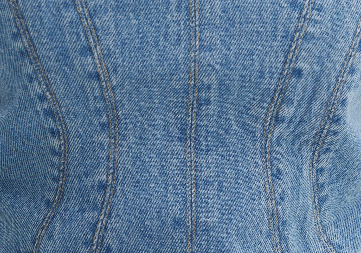 Tie Back Denim Square Neck Corset Bustier 6 Tie Back Denim Square Neck Corset Bustier - Image 4