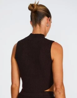 High Neck Curve Hem Knit Tank Top 29 High Neck Curve Hem Knit Tank Top -Everrastyle Shop co astor knit its soy cute back kv109477knt