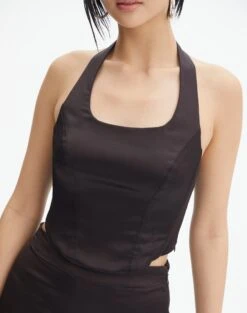 Halter Neck Satin Corset -Everrastyle Shop co blume halter corset its soy cute imageback bv109927sat