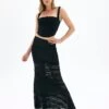 Textured Asymmetrical Panel Maxi Skirt -Everrastyle Shop co cally asymmetrical panel skirt black front sl74526tex