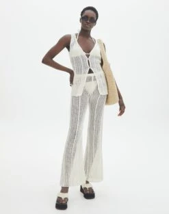 High Rise Wide Leg Cargo Pant 38 High Rise Wide Leg Cargo Pant -Everrastyle Shop co coral crochet pant milk front pw118725cro 3