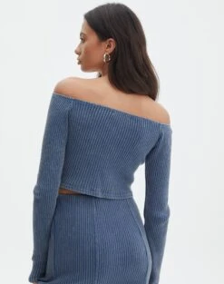 Off Shoulder Long Sleeve Top 25 Off Shoulder Long Sleeve Top -Everrastyle Shop co gigi off shoulder top washed denim back tl127028ribw