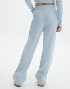 High Rise Wide Leg Knit Pant -Everrastyle Shop co harriet wide leg knit pants blue bubble back pw53795knt