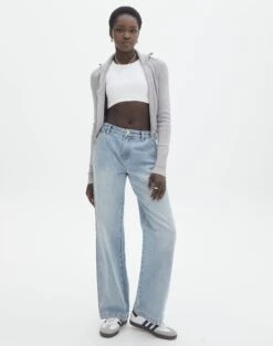 Long Sleeve Zip Through Knit Top -Everrastyle Shop co harriet zip thru cardi pale grey marle full kc90296knt