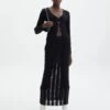 Sheer Ladder Knit Maxi Skirt 2 Sheer Ladder Knit Maxi Skirt -Everrastyle Shop co lidia knit maxi skirt black front sl124834knt 1