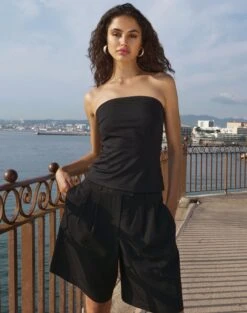 Active Seamless Bike Short -Everrastyle Shop co loretta longline tailored short black front sw125303pln