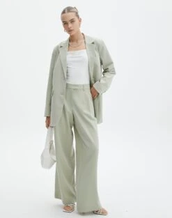 Oversized Blazer -Everrastyle Shop co loretta oversized blazer jacket suit mist full jw51337zhe