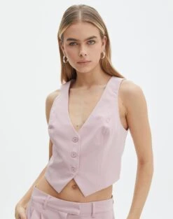 Tailored V Neck Vest -Everrastyle Shop co loretta waistcoat baby suit detail bv65137pln