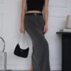 Tailored Maxi Skirt 1 Tailored Maxi Skirt -Everrastyle Shop co mailey suiting maxi skirt charcoal front sl101473mar 3