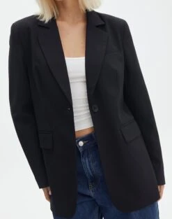 Tailored Oversized Blazer 25 Tailored Oversized Blazer -Everrastyle Shop co marly one button blazer black imageback jw74948pln