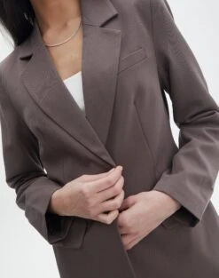 Tailored Oversized Blazer 35 Tailored Oversized Blazer -Everrastyle Shop co marly one button blazer irish coffee imageback jw74948pln