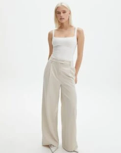 Pocket Satin Long Sleeve Shirt -Everrastyle Shop co marly wide leg pant oh natural front pw71767pln 5