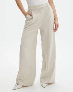 High Waist Relaxed Tailored Pant -Everrastyle Shop co marly wide leg pant oh natural full pw71767pln