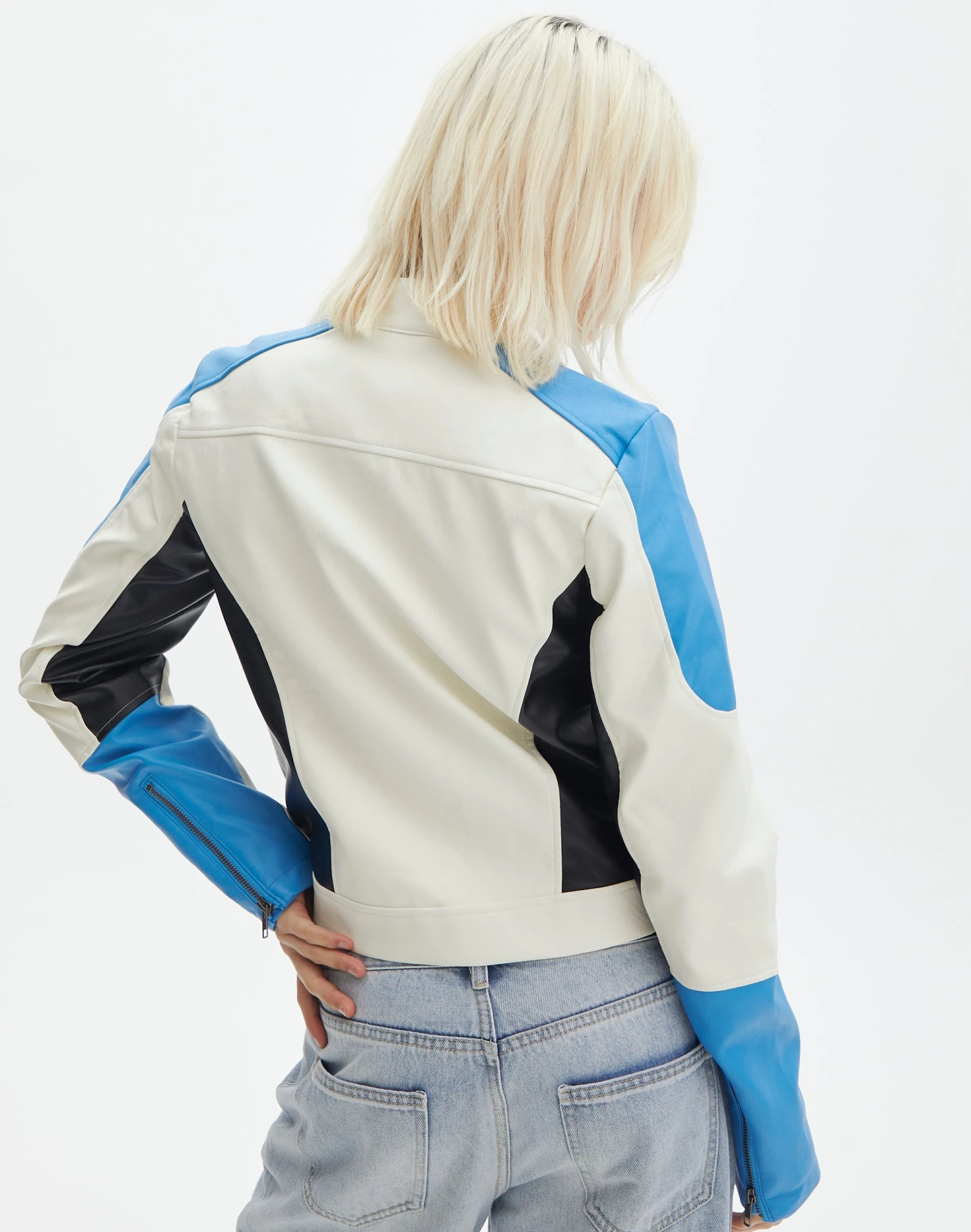 Faux Leather Long Sleeve Jacket 10 Faux Leather Long Sleeve Jacket - Image 8