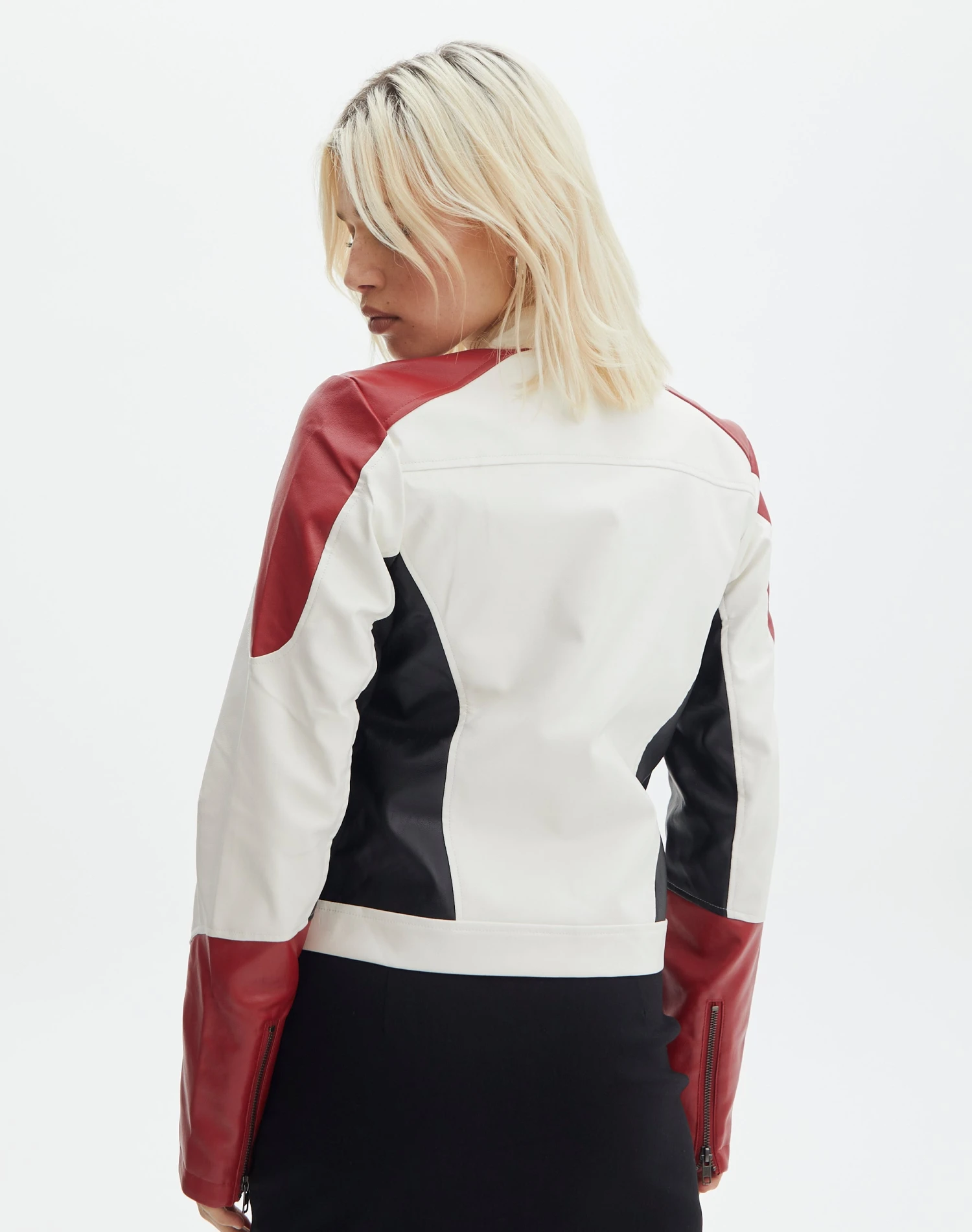 Faux Leather Long Sleeve Jacket 5 Faux Leather Long Sleeve Jacket - Image 3