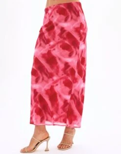 Print Maxi Slip Skirt -Everrastyle Shop co riley low rise maxi skirt carnation skies detail sl102757prt
