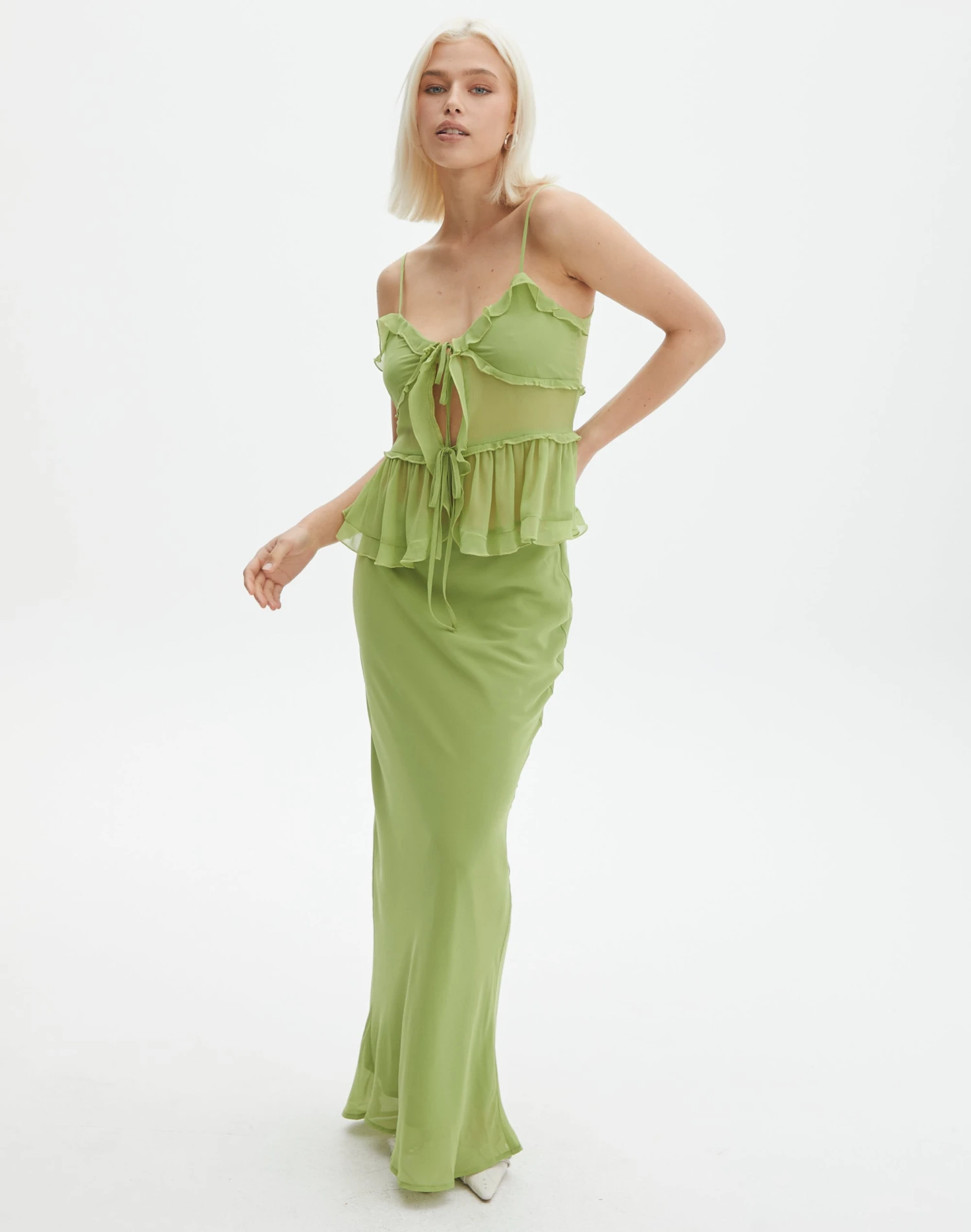 Ruffle Frill Tie Front Top 12 Ruffle Frill Tie Front Top - Image 10