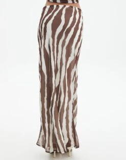 Print Maxi Slip Skirt -Everrastyle Shop co riley mr maxi skirt umber zebra back sl102757prt