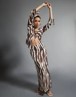 Print Mesh Mini Skirt 39 Print Mesh Mini Skirt -Everrastyle Shop co riley mr maxi skirt umber zebra front sl102757prt 1