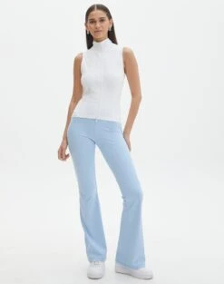Form Fit Flare Yoga Pant -Everrastyle Shop co simone butter soft flare blue jeans front pw119603but