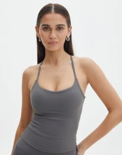 One Shoulder Asymmetric Top -Everrastyle Shop co simone cross back active tank shadow dancer front tv129235but 16