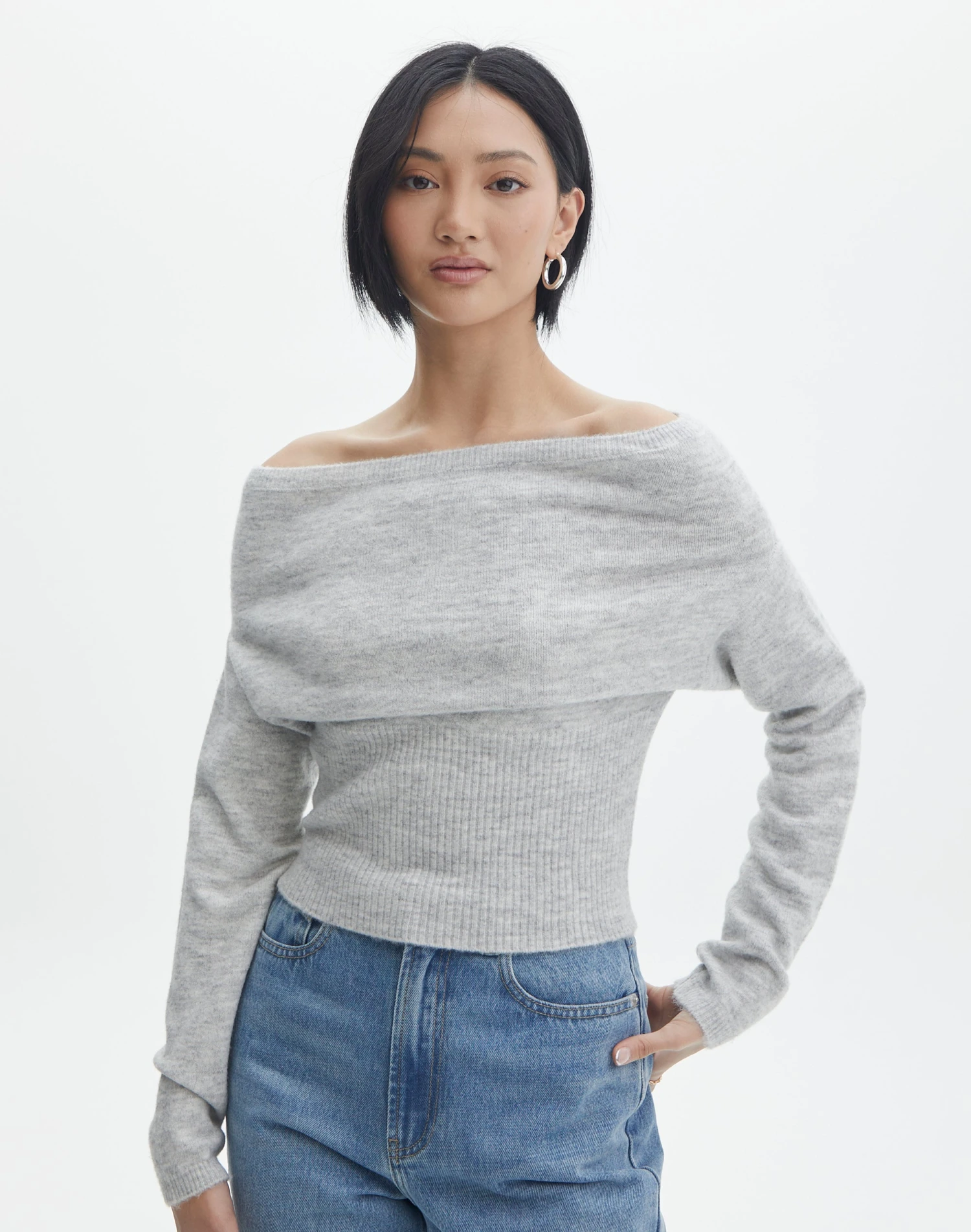 Off The Shoulder Bardot Knit Top 8 Off The Shoulder Bardot Knit Top - Image 6