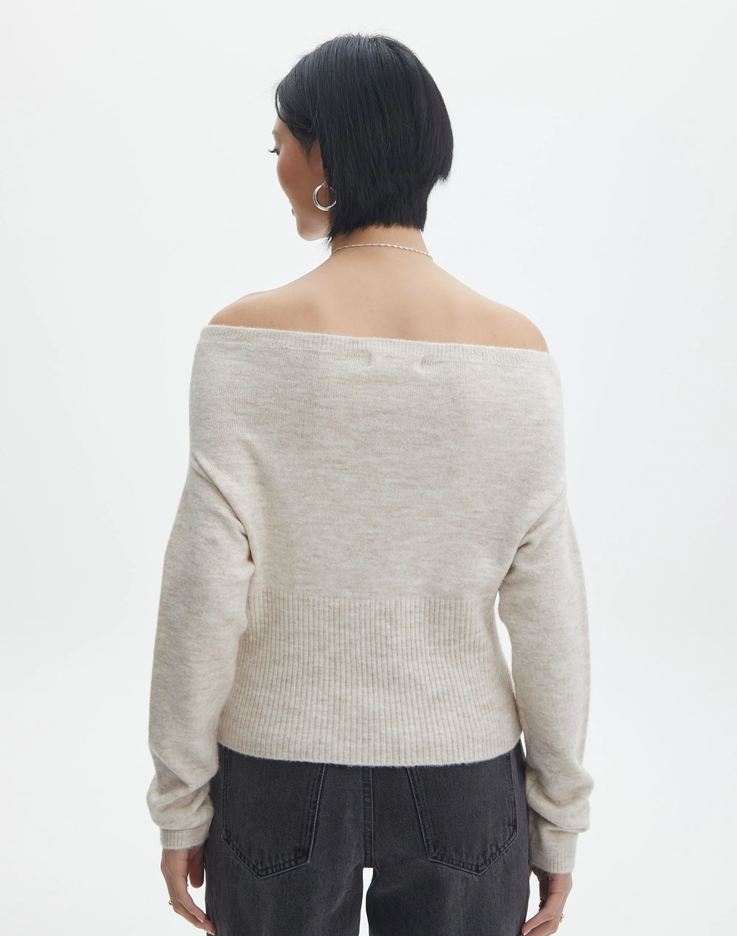 Off The Shoulder Bardot Knit Top 5 Off The Shoulder Bardot Knit Top - Image 3