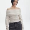 Off The Shoulder Bardot Knit Top